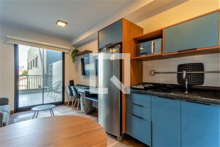 Cozinha de kitnet/studio à venda com 1 quarto, 44m² em Vila Dom Pedro I, São Paulo