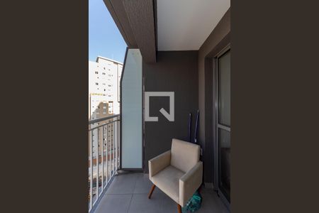 Varanda da Sala de kitnet/studio à venda com 1 quarto, 27m² em Vila Nova Conceição, São Paulo