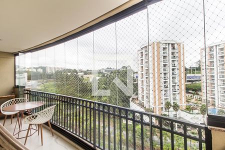 Vista da Sala de apartamento para alugar com 3 quartos, 140m² em Tamboré, Santana de Parnaíba