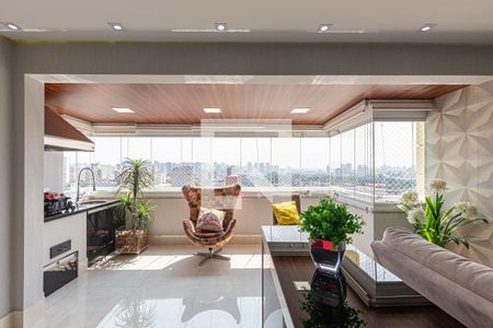 Varanda Gourmet de apartamento à venda com 3 quartos, 128m² em Centro, Santo André