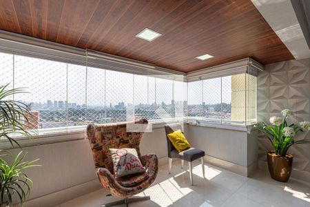Varanda Gourmet de apartamento à venda com 3 quartos, 128m² em Centro, Santo André