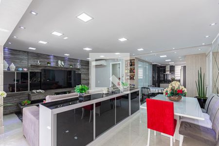 Sala de apartamento à venda com 3 quartos, 128m² em Centro, Santo André