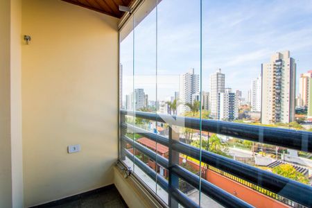 Varanda da sala de apartamento para alugar com 3 quartos, 87m² em Vila Lea, Santo André