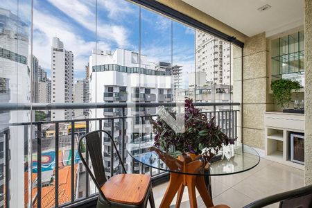 Sala/Cozinha - Varanda de apartamento para alugar com 1 quarto, 105m² em Jardim Paulista, São Paulo