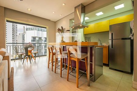 Sala/Cozinha de apartamento para alugar com 1 quarto, 105m² em Jardim Paulista, São Paulo