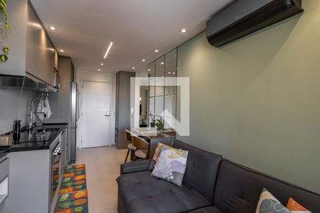 Sala e Cozinha de apartamento à venda com 1 quarto, 38m² em Vila Mariana, São Paulo