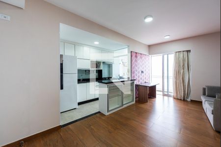 Sala de apartamento para alugar com 1 quarto, 73m² em Gonzaga, Santos
