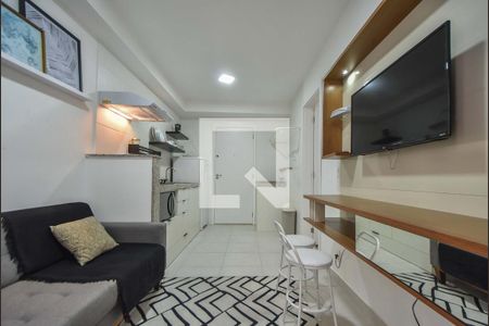 Sala  de apartamento à venda com 1 quarto, 28m² em Jardim Caravelas, São Paulo