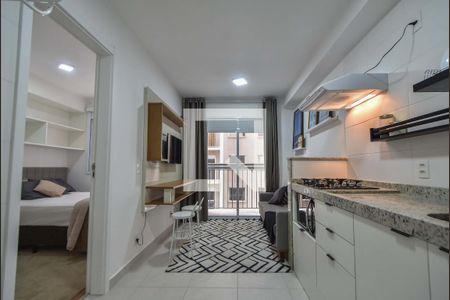 Sala  de apartamento à venda com 1 quarto, 28m² em Jardim Caravelas, São Paulo