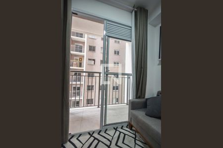 Varanda  de apartamento à venda com 1 quarto, 28m² em Jardim Caravelas, São Paulo