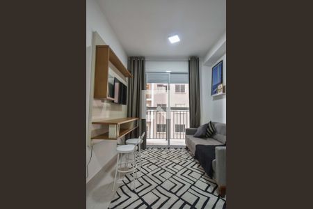 Sala  de apartamento à venda com 1 quarto, 28m² em Jardim Caravelas, São Paulo