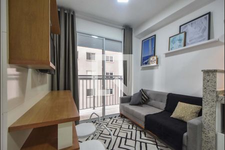 Sala  de apartamento à venda com 1 quarto, 28m² em Jardim Caravelas, São Paulo