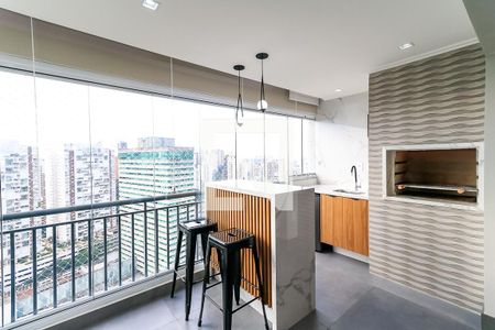 Varanda Gourmet de apartamento à venda com 3 quartos, 129m² em Jardim Caboré, São Paulo