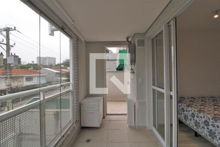 Varanda/Cozinha de apartamento à venda com 1 quarto, 35m² em Campo Belo, São Paulo