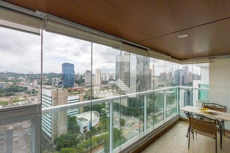 Varanda da Sala de apartamento para alugar com 1 quarto, 50m² em Vila Gertrudes, São Paulo
