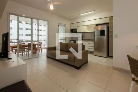 Sala de apartamento para alugar com 3 quartos, 118m² em Vila Alzira, Guarujá