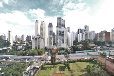 Vista da varanda de apartamento para alugar com 1 quarto, 50m² em Campo Belo, São Paulo