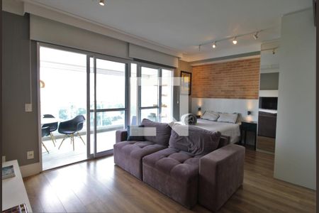 Sala de apartamento para alugar com 1 quarto, 50m² em Campo Belo, São Paulo