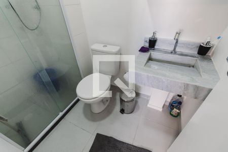 Banheiro da Suíte de apartamento à venda com 1 quarto, 27m² em Barra Funda, São Paulo