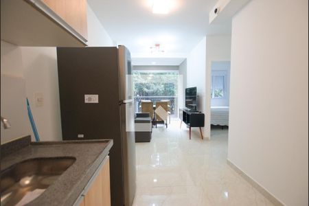Cozinha de apartamento para alugar com 1 quarto, 32m² em Vila Mariana, São Paulo