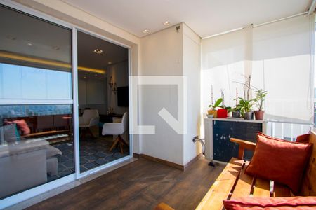 Varanda gourmet de apartamento à venda com 3 quartos, 101m² em Campestre, Santo André