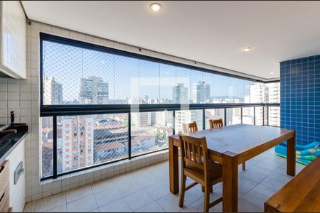 Varanda de apartamento para alugar com 3 quartos, 98m² em Gonzaga, Santos