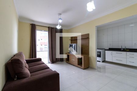 Sala de apartamento para alugar com 2 quartos, 82m² em Caiçara, Praia Grande