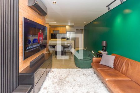 Sala de apartamento para alugar com 1 quarto, 50m² em Campo Belo, São Paulo