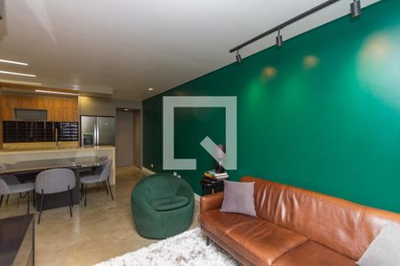 Sala de apartamento para alugar com 1 quarto, 50m² em Campo Belo, São Paulo