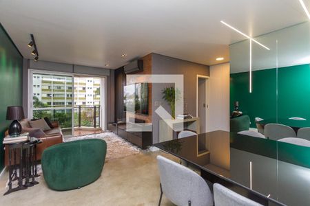 Sala de apartamento para alugar com 1 quarto, 50m² em Campo Belo, São Paulo