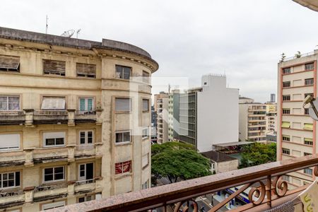 Sacada da Sala de apartamento à venda com 1 quarto, 60m² em Campos Elíseos, São Paulo