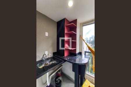 Varanda - Detalhes de kitnet/studio para alugar com 1 quarto, 38m² em Vila Andrade, São Paulo