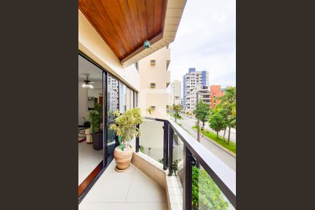 Varanda da Sala de apartamento para alugar com 3 quartos, 120m² em Balneário Cidade Atlântica, Guarujá