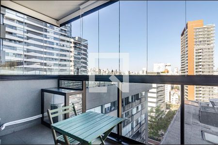 Studio para alugar com 32m², 1 quarto e sem vagaVaranda