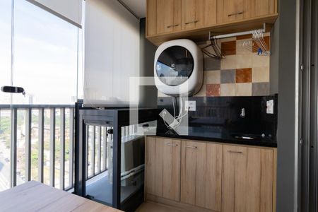 Sacada e Área de Serviço de kitnet/studio à venda com 1 quarto, 30m² em Aclimação, São Paulo