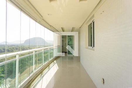 Varanda da Sala de apartamento para alugar com 3 quartos, 112m² em Barra da Tijuca, Rio de Janeiro