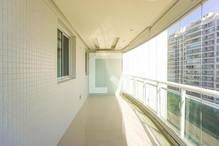 Varanda da Sala de apartamento para alugar com 3 quartos, 112m² em Barra da Tijuca, Rio de Janeiro
