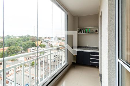 Varanda da sala de apartamento para alugar com 2 quartos, 54m² em Jardim São Luiz, Ferraz de Vasconcelos