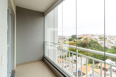 Varanda da sala de apartamento para alugar com 2 quartos, 54m² em Jardim São Luiz, Ferraz de Vasconcelos