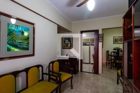 Sala de apartamento para alugar com 1 quarto, 54m² em Canto do Forte, Praia Grande