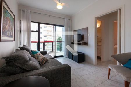 Sala de apartamento para alugar com 1 quarto, 45m² em Loteamento Joao Batista Juliao, Guarujá