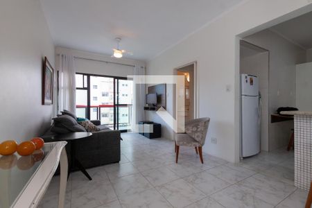 Sala de apartamento para alugar com 1 quarto, 45m² em Loteamento Joao Batista Juliao, Guarujá