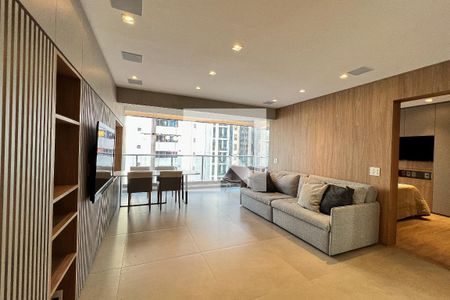 Sala de apartamento à venda com 1 quarto, 72m² em Indianópolis, São Paulo