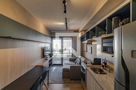 Sala e Cozinha de apartamento para alugar com 1 quarto, 38m² em Vila Mariana, São Paulo