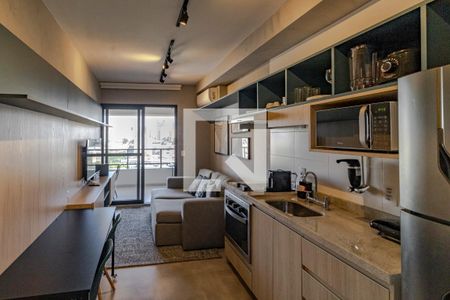 Sala e Cozinha de apartamento para alugar com 1 quarto, 38m² em Vila Mariana, São Paulo