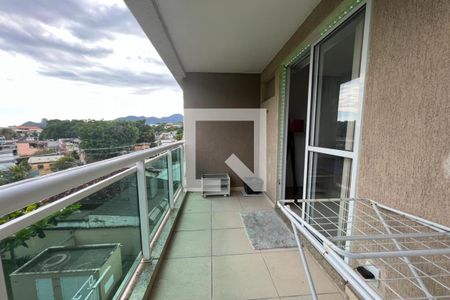 Varanda da Sala de apartamento à venda com 3 quartos, 78m² em Taquara, Rio de Janeiro