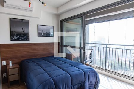 Sala/quarto de kitnet/studio para alugar com 1 quarto, 25m² em Indianópolis, São Paulo