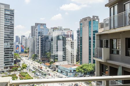 Vista da Varanda da Sala/Cozinha de apartamento para alugar com 1 quarto, 27m² em Vila Nova Conceição, São Paulo