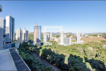 Varanda da Sala de apartamento à venda com 1 quarto, 34m² em Vale do Sereno, Nova Lima