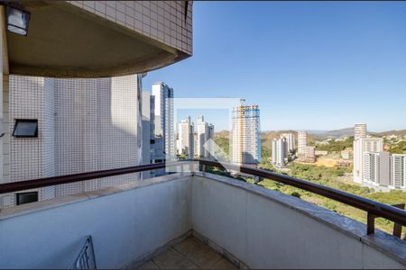 Varanda da Sala de apartamento à venda com 1 quarto, 34m² em Vale do Sereno, Nova Lima